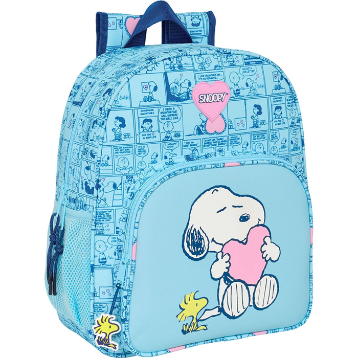 Mochila junior adapt.carro snoopy "love"