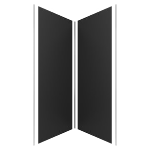Pack de 2 Panneaux Muraux Aluminium NOIR 90+90x210 cm avec Profilés ANODISE BRILLANT - WALL'IT