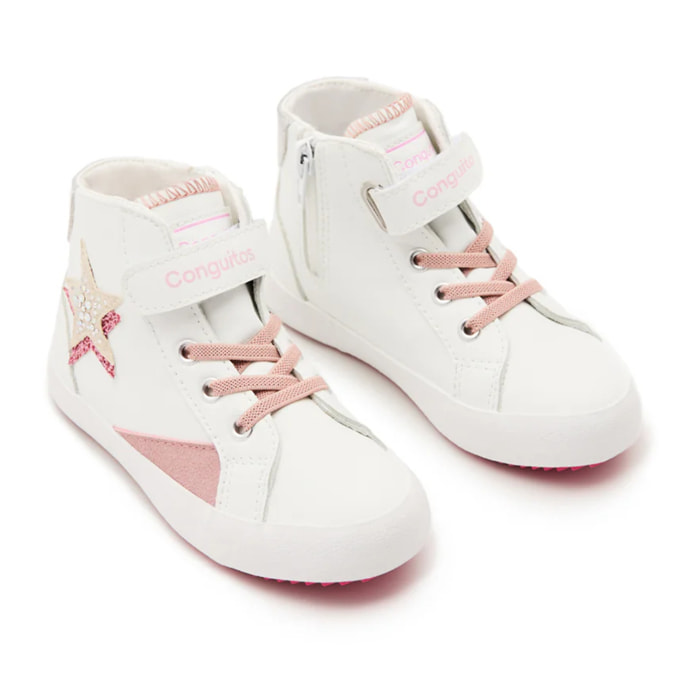 Zapatillas Altas Estrella Blanco