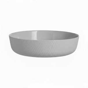 Plat rond gris 26 cm en opale - Smart Cuisine Wavy Granit - Luminarc