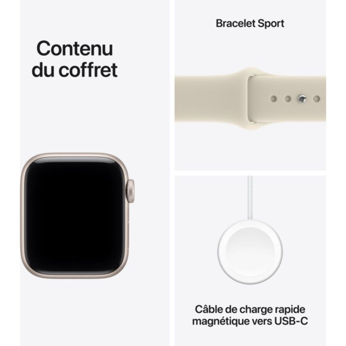 Montre connectée APPLE WATCH SE 3 40mm Lumière / Sable M/L