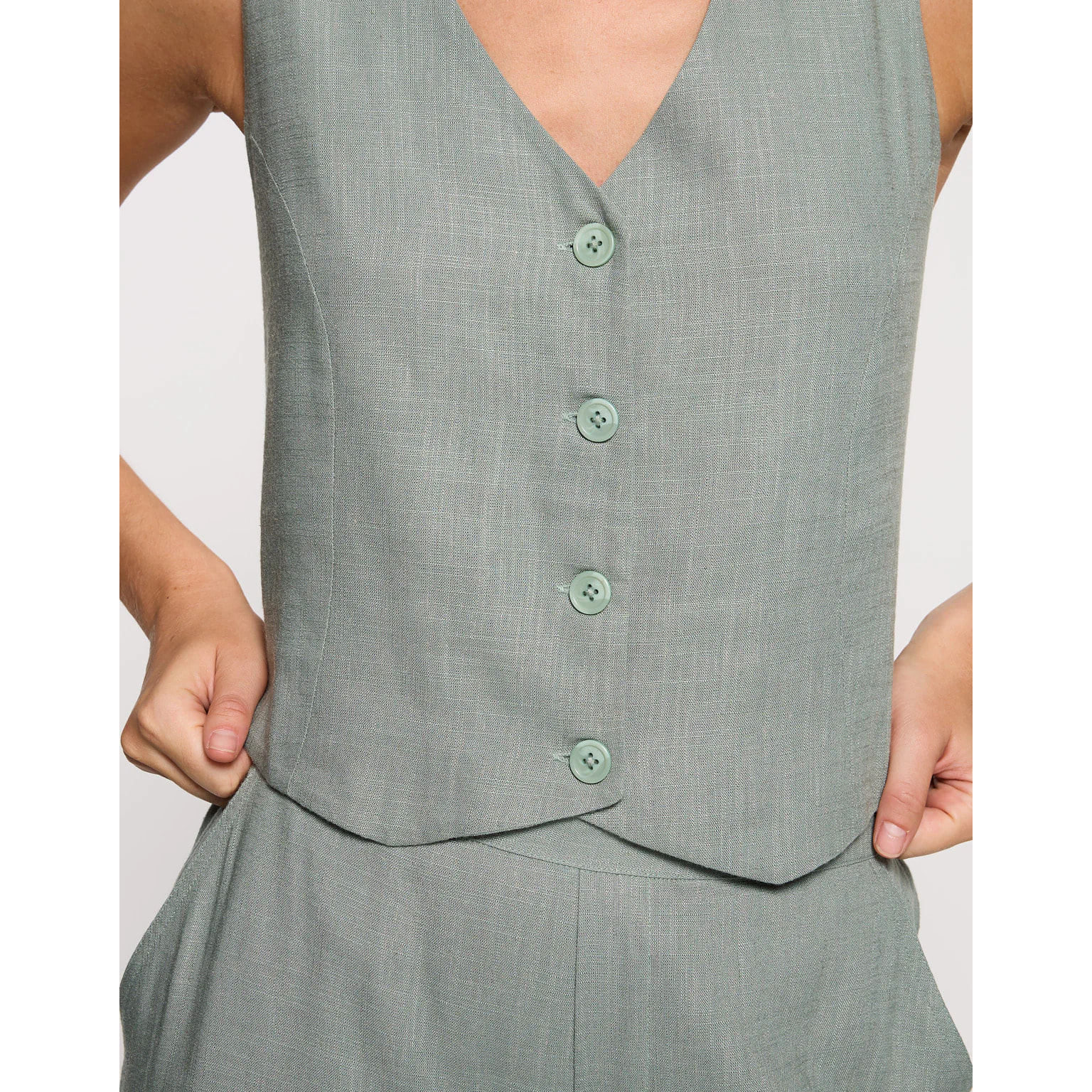 Top Chaleco Caqui Claro - Moti