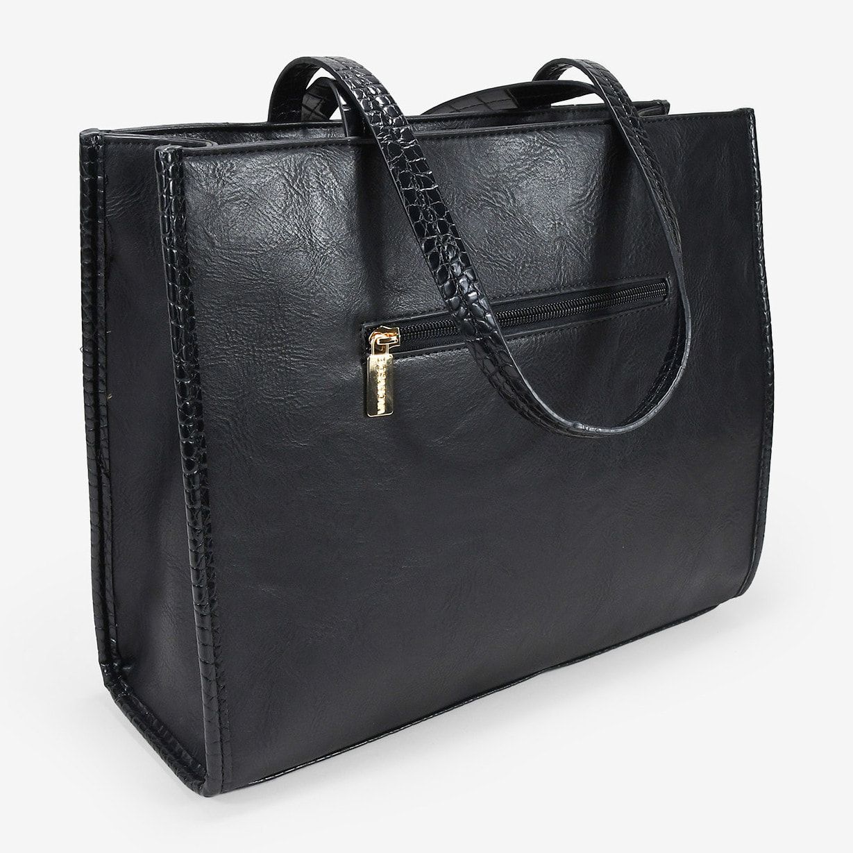 Bolso shopper negro con tachas