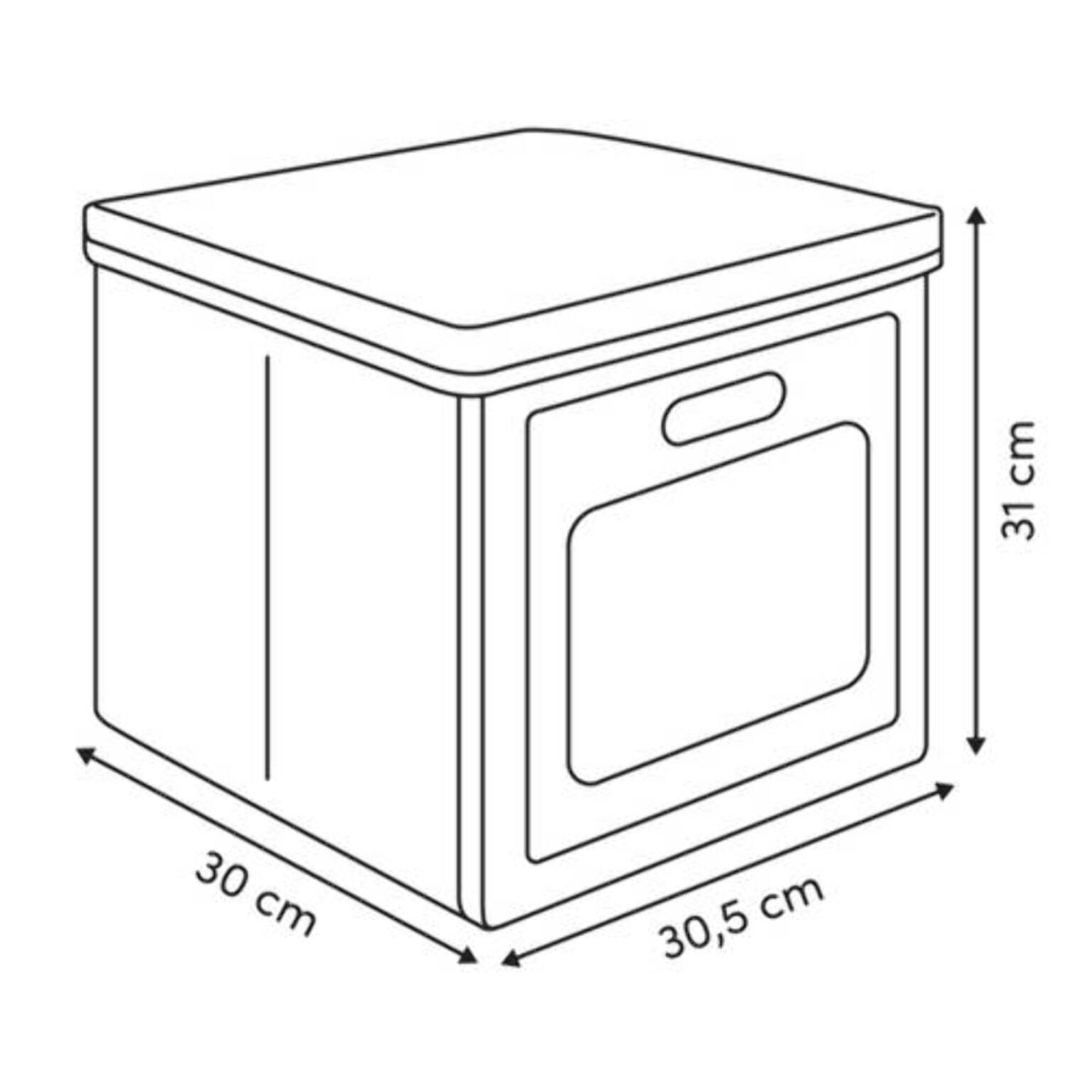 Rangement 1 case pliable Cube'N Door 30,5x30,5cm beige