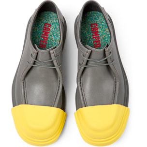 Zapatos de cordones - CAMPER Junction - Gris - Cuero liso