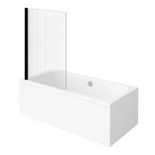 Baignoire droite VILLEROY & BOCH Architectura acrylique 170 x 80 cm  + Pare bain gauche AURYS Raywall Noir mat