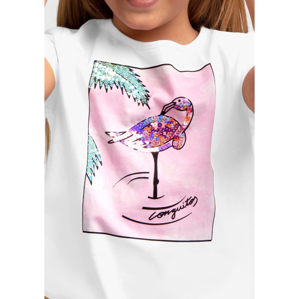 Camiseta de Niña Flamenco Lentejuelas