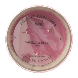 J-Line bougie parfumée Miroir - verre - rose