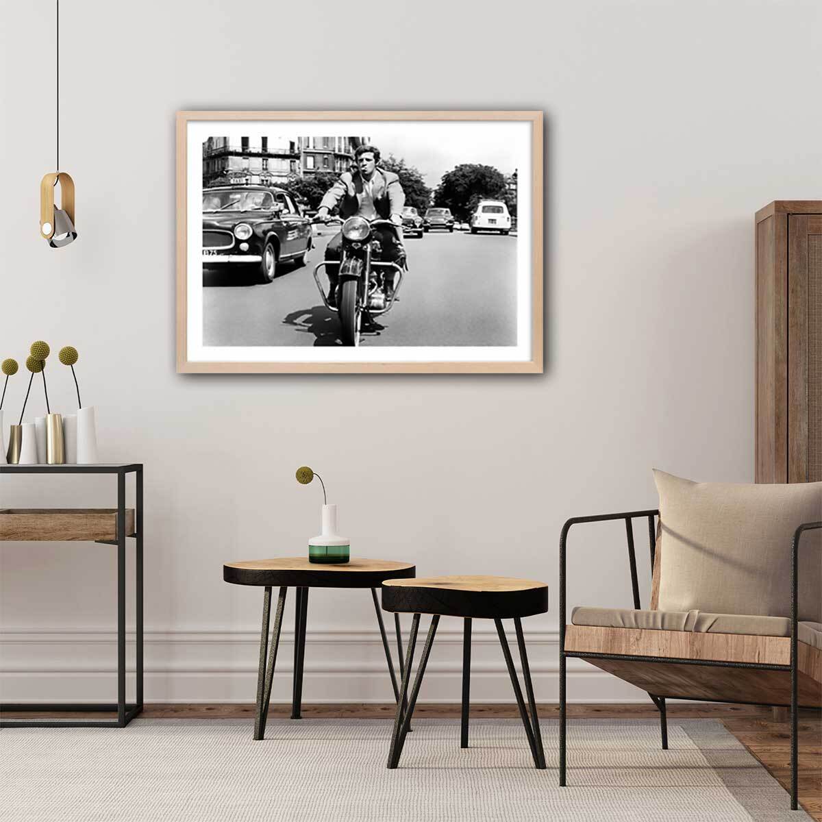 Affiche film Belmondo L'Homme de Rio 1964 Affiche + cadre en bois - Chêne