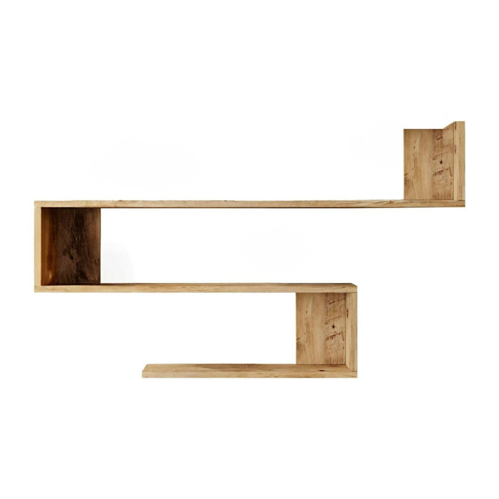 Mensola Fulvia, Scaffale, Ripiano a muro, Scaffalatura multiuso, 120x15h71 cm, Quercia