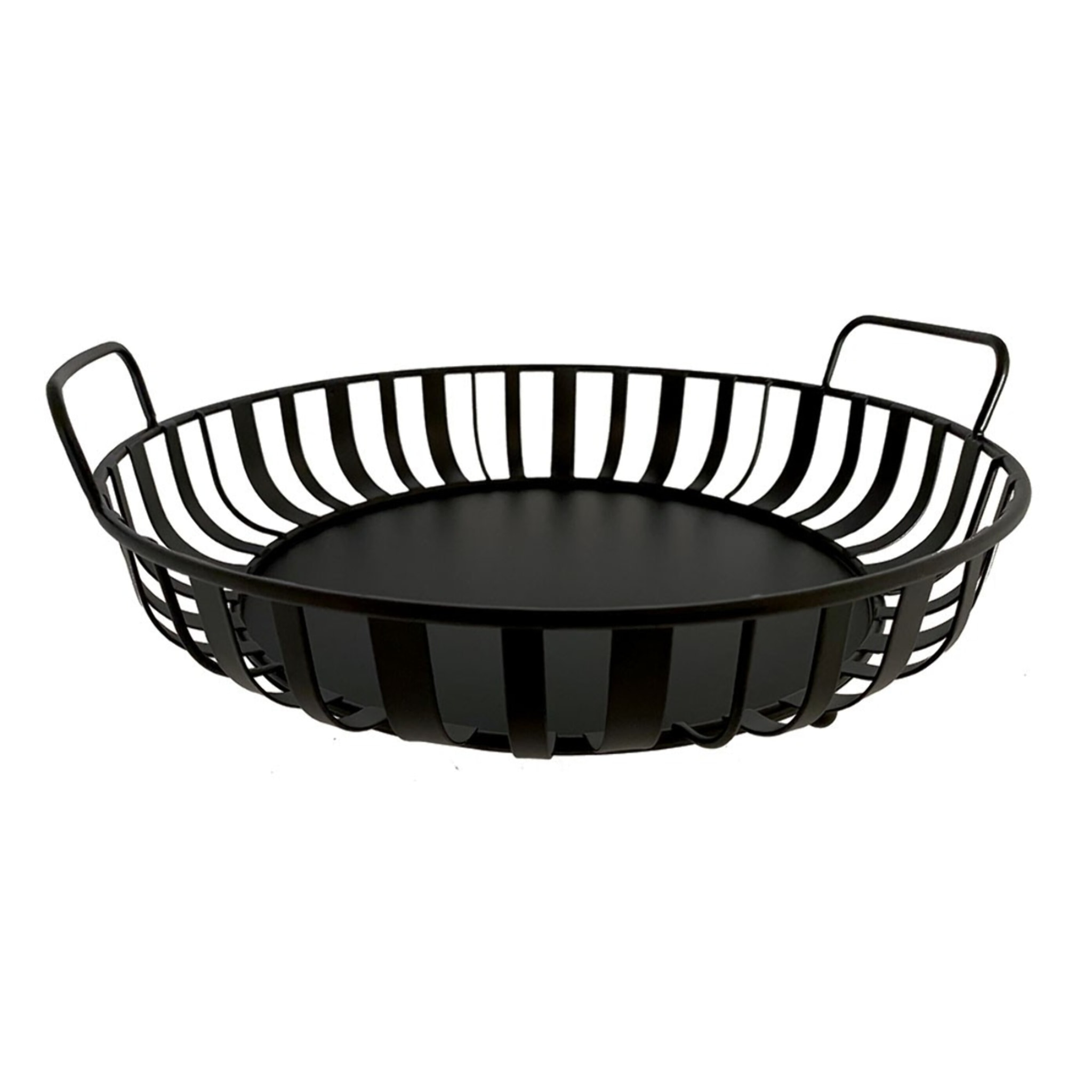 Plateau en fer noir avec poignées