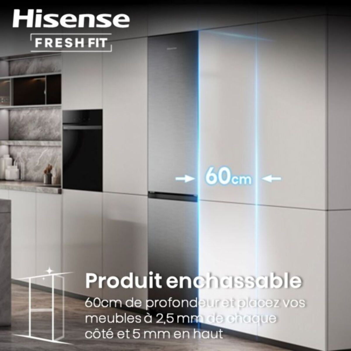 Réfrigérateur combiné HISENSE RB3K330SAIC