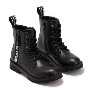 Botas de Niña Militares Logo Negro B&W