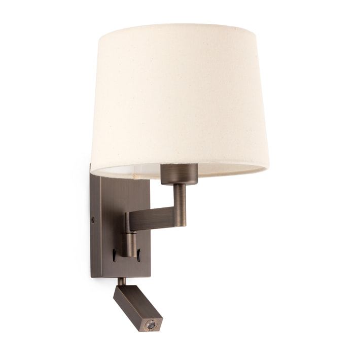 ARTIS Lampe applique avec lecteur bronze/beigee