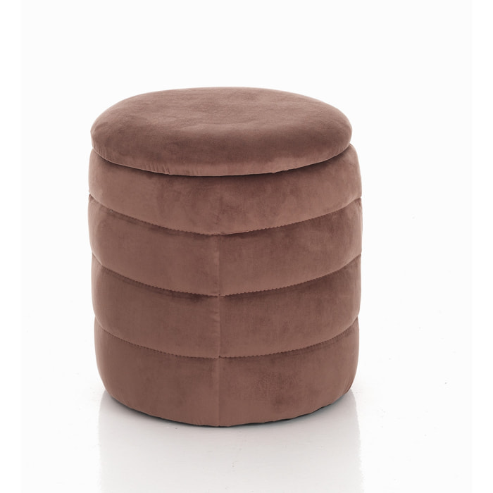 Tomasucci GUM POWDER ROSE pouf conteneur capitonné