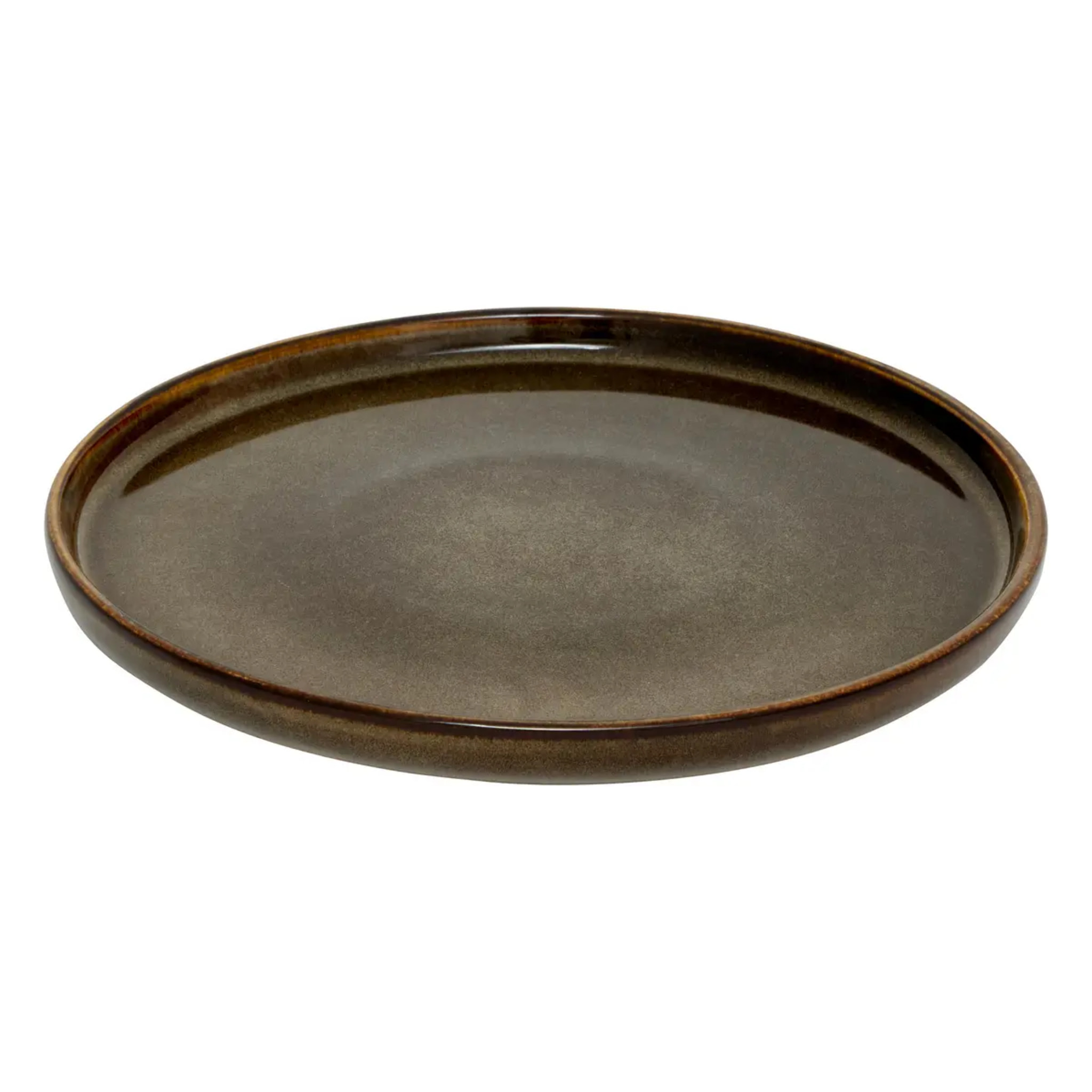 Assiette dessert Terre inconnue marron D21xH2cm
