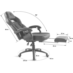 Chaise gaming SPIRIT OF GAMER MUSTANG SERIES - BLACK