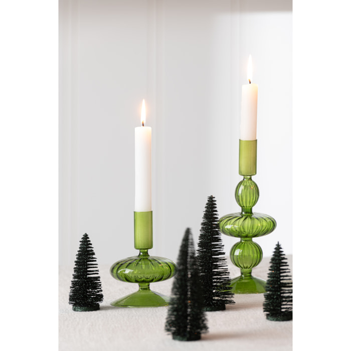 J-Line décoration Sapin de Noël Paillettes - plastique - vert foncé - boîte de 4