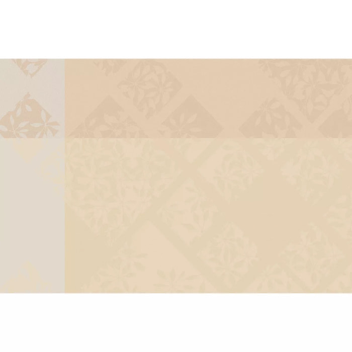 Set pur coton motif jacquard beige Mille pistils naturel