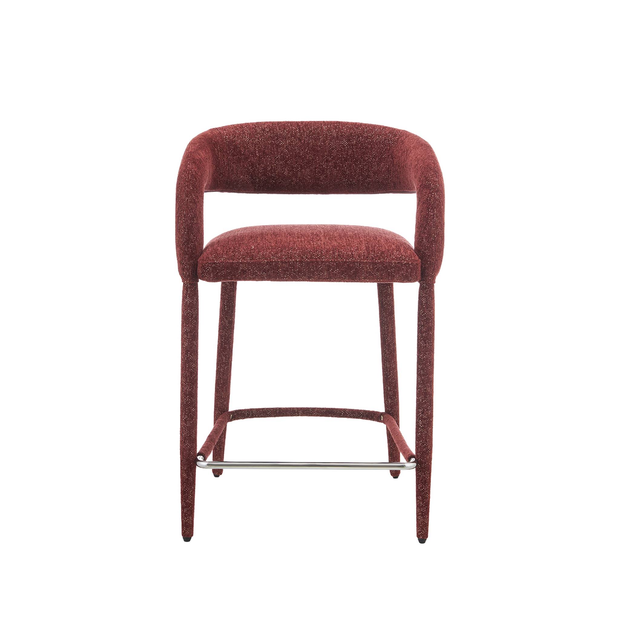 Tabouret de bar contemporain tissu (lot de 2) ALESSIA