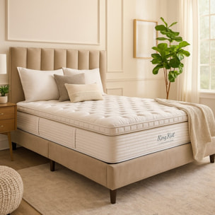 Matelas Splendid | 37 cm | Mémoire de forme et ressorts ensachés | Surmatelas intégré | Réduction des points de pression