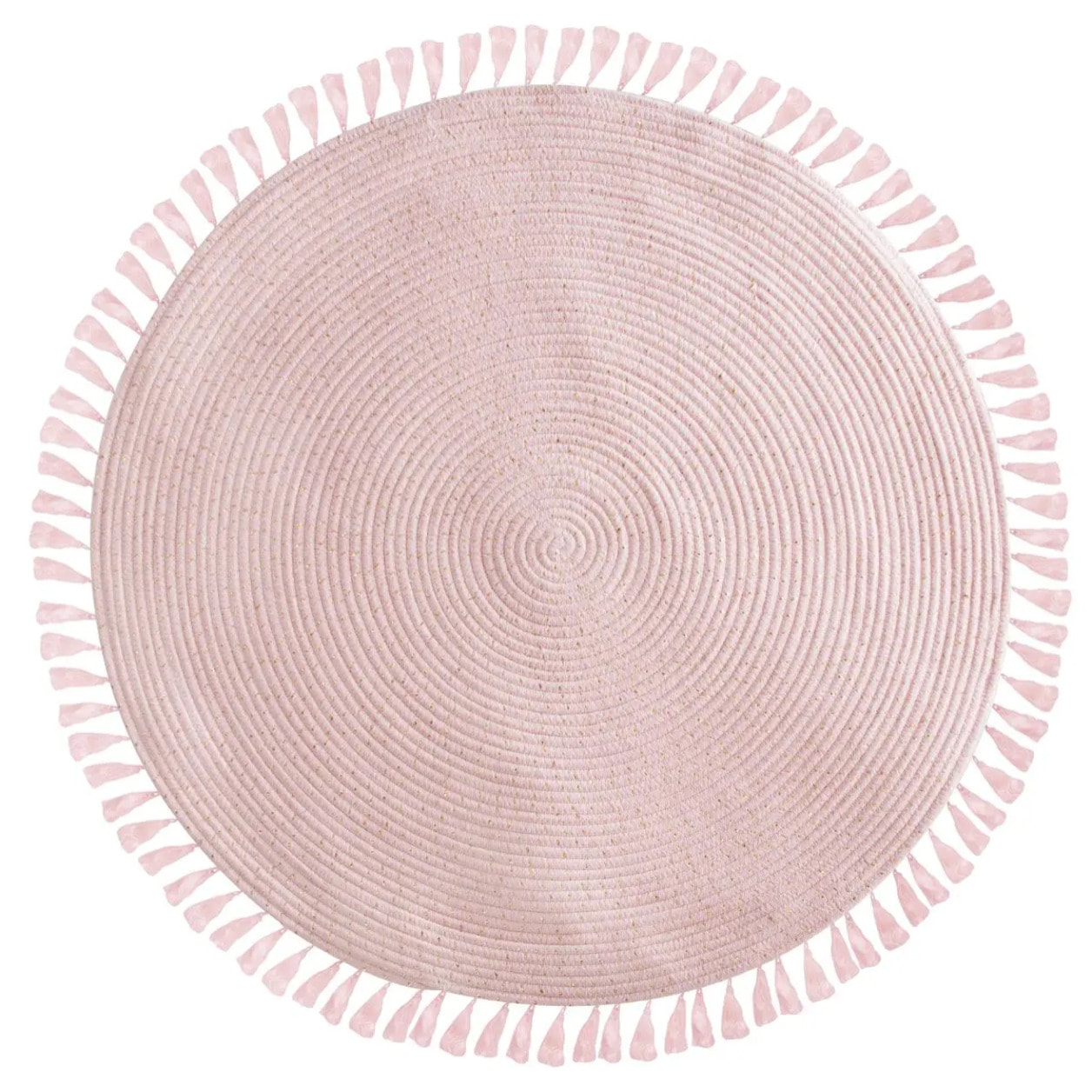 Tapis enfant "Lulu" - lurex - rose D90 cm