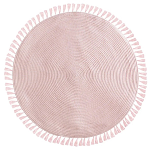 Tapis enfant "Lulu" - lurex - rose D90 cm