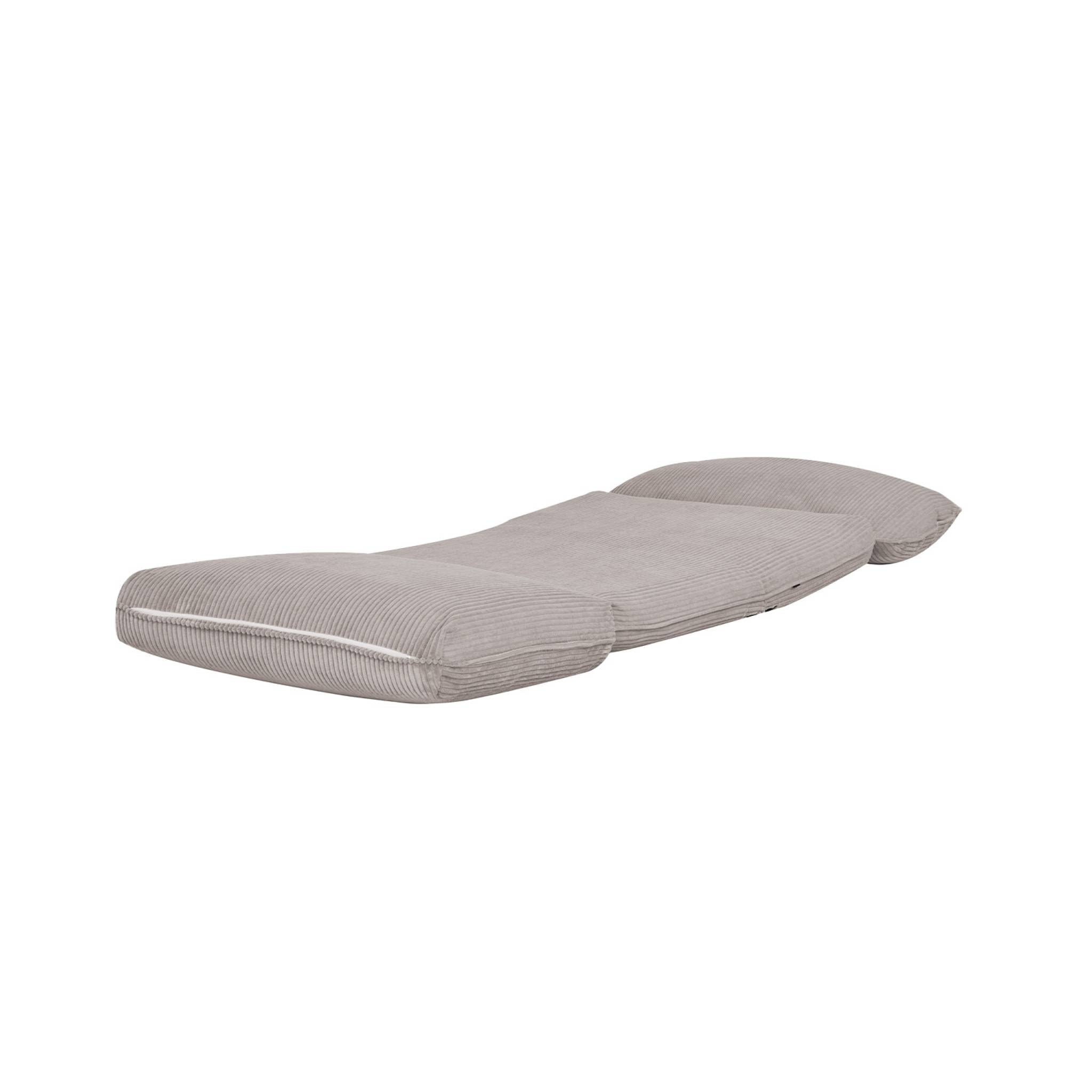 Chauffeuse matelas beige convertible velours côtelé grosse côte 1 place Cosy