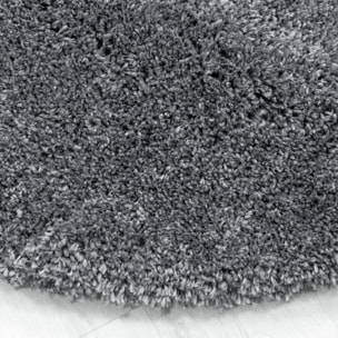 Tapis longs poils shaggy tissé motif uni TENI