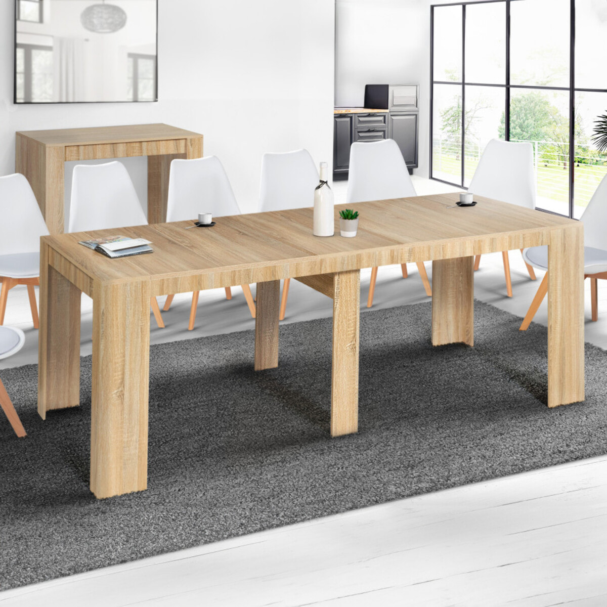 Consoles-tables à manger extensibles Nora - Bois