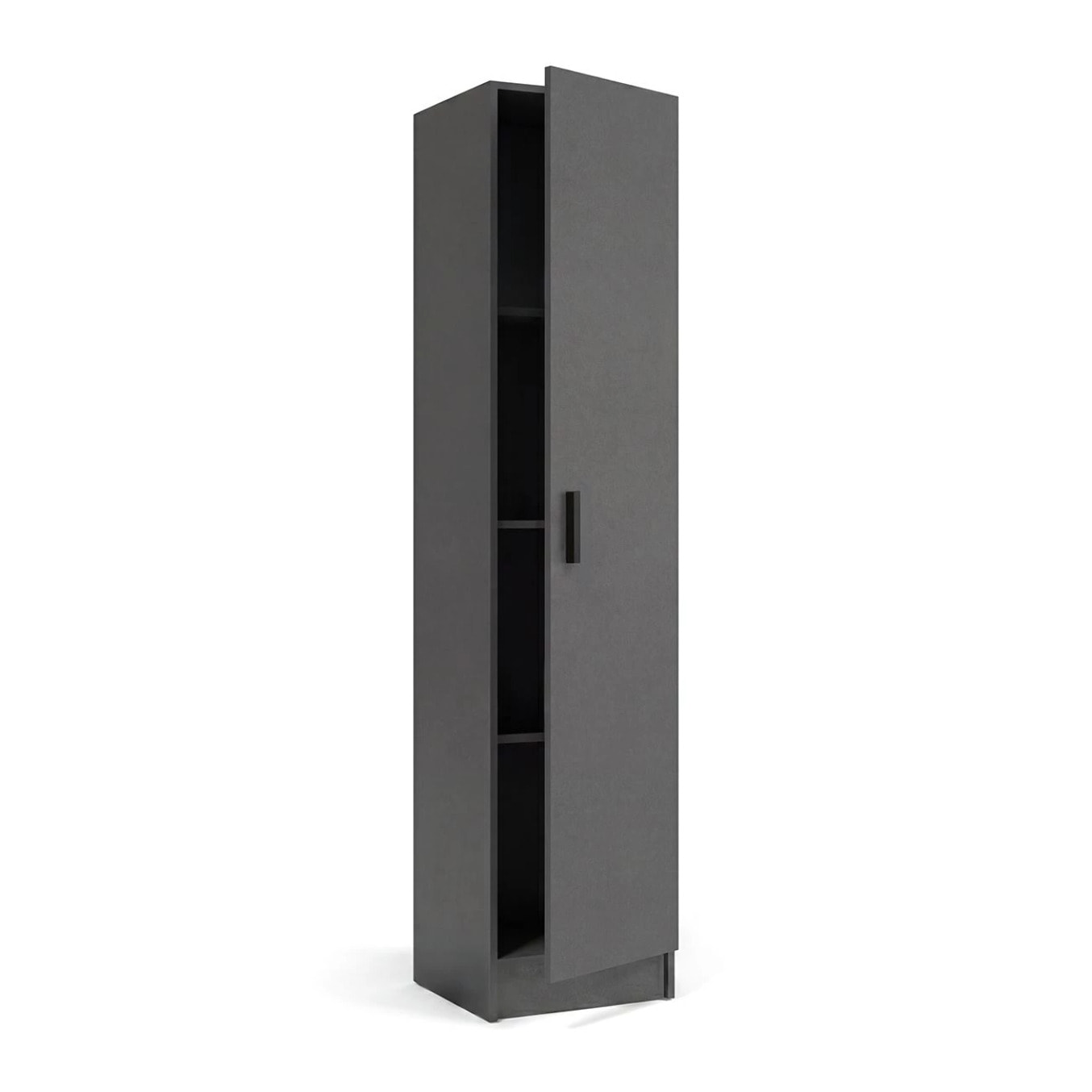 Armario de 1 puerta en gris grafito 37x180 cm Multi Useful Gris Grafito