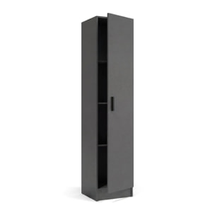 Armario de 1 puerta en gris grafito 37x180 cm Multi Useful Gris Grafito