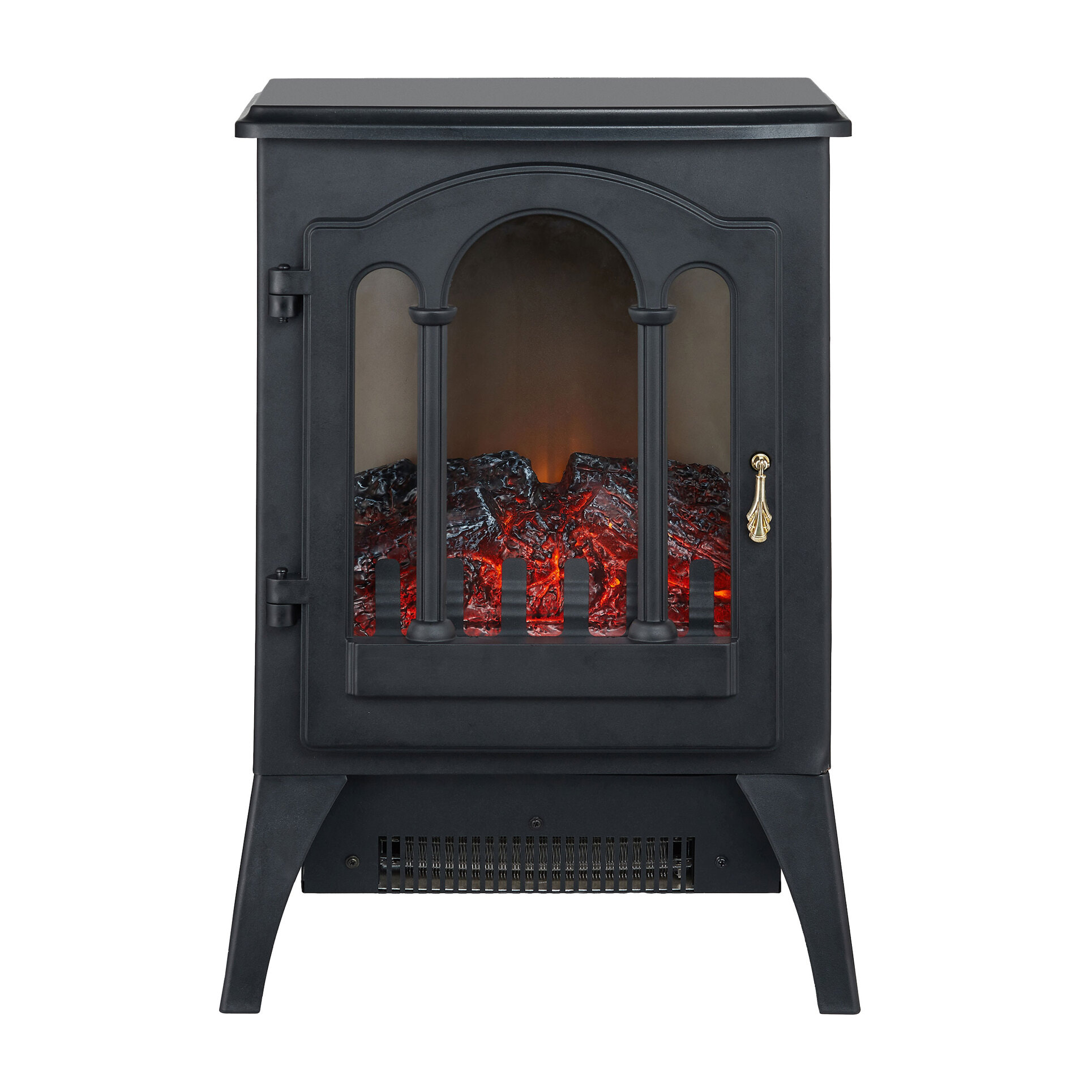 Chimenea eléctrica 2kW diseño clásico en negro CHE-220 PURLINE