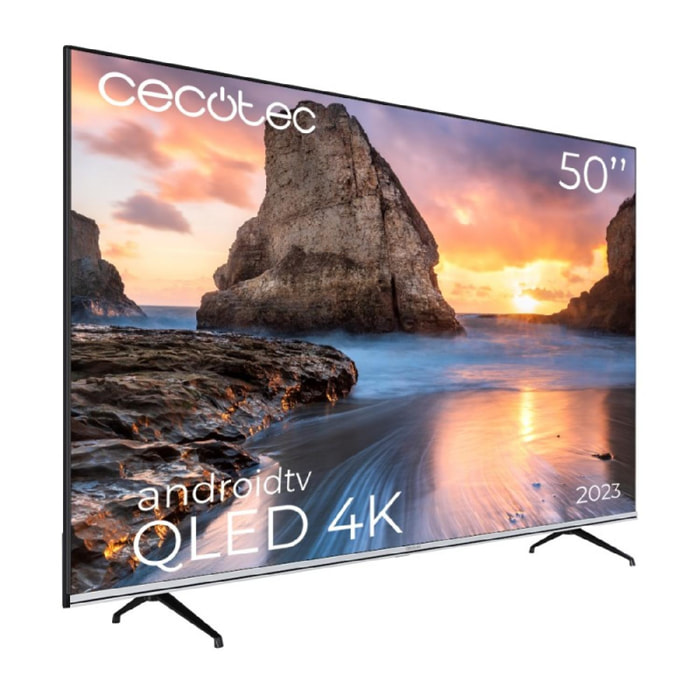 Cecotec 50'' QLED TV Smart TV série V1 VQU10050. 4K UHD, Android 11, design sans
