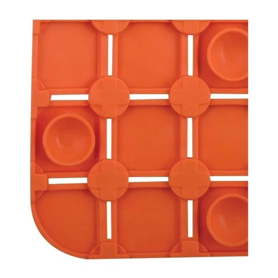 Tapis Fond de baignoire antidérapant Caoutchouc QUADRO 36x76cm Orange MSV