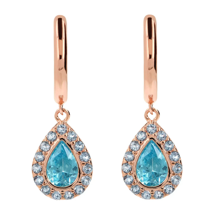 Orecchini Pendenti a Goccia con Cubic Zirconia Gialle