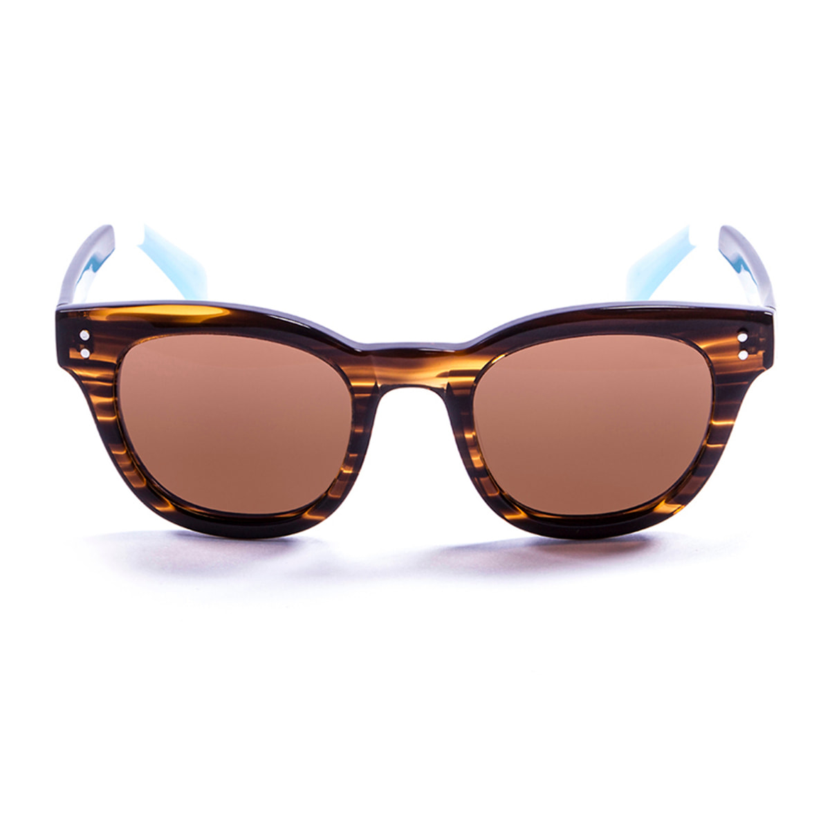 Gafas de sol LENOIR CROISETTE - Marrón / Marrón con patillas azules y blancos