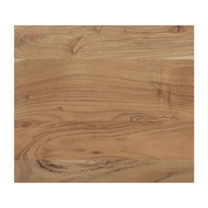 Table de chevet en bois d'acacia et métal, 1 tiroir et 1 étagère - Alabama