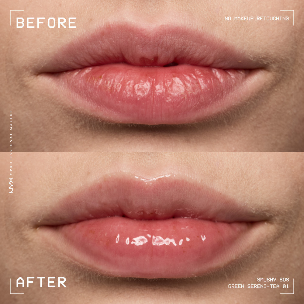 NYX Professional Makeup Smushy SOS Soin lèvres 2-en-1 Baume Jour & Masque Nuit GREEN SERINI TEA