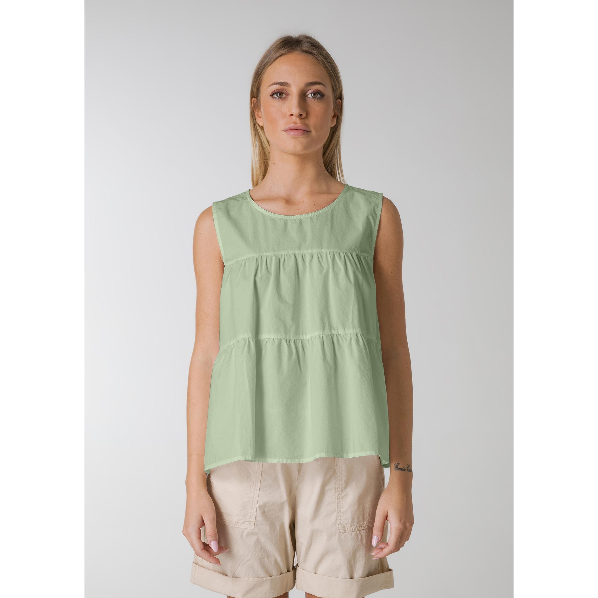 DEHA - Canottiera POPLIN PEPLUM TOP in cotone per donna