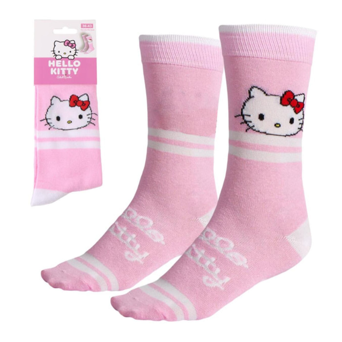 Calcetines Hello Kitty - Color Rosa - Talla 36-43