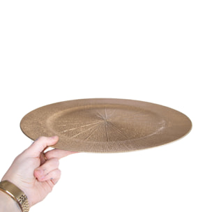 Piatto con linee uso decorativo - Pezzi 6 - ORO - Bianchi Dino SpA