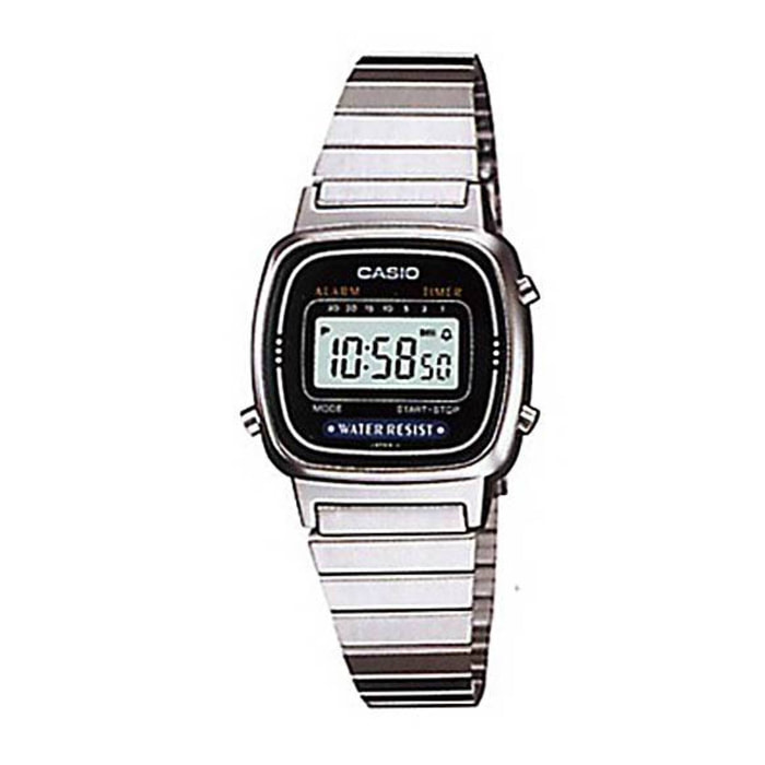Reloj Casio LA670WA-1DF Mujer Digital Cuarzo con Correa de Acero