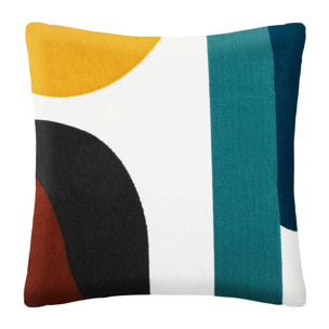 Coussin "Hary" - motifs brodés - coton - 45x45 cm