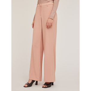 Motivi - Pantaloni palazzo in envers satin - Rosa cipria