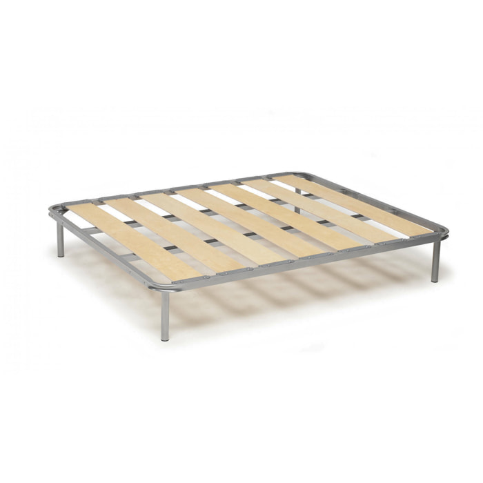 Rete letto piazza e mezza Andrew, Rete ortopedica a doghe larghe, 100% Made in Italy, Cm 120x190h 31