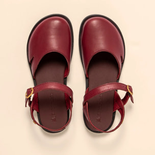 Sandalias N5874 SOFT NAPPA BURDEOS/ ARENISCA color Burdeos