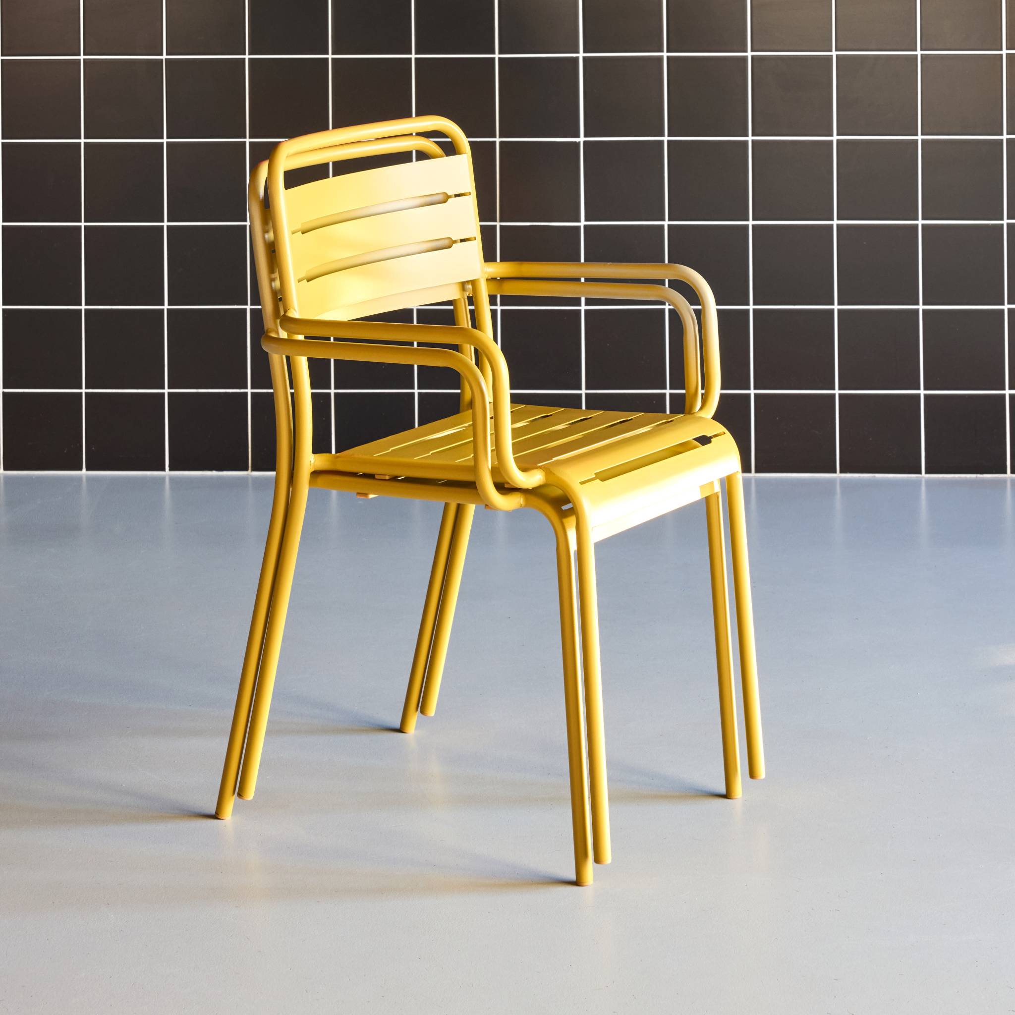 Fauteuil de jardin acier (lot de 2) AMÉLIA