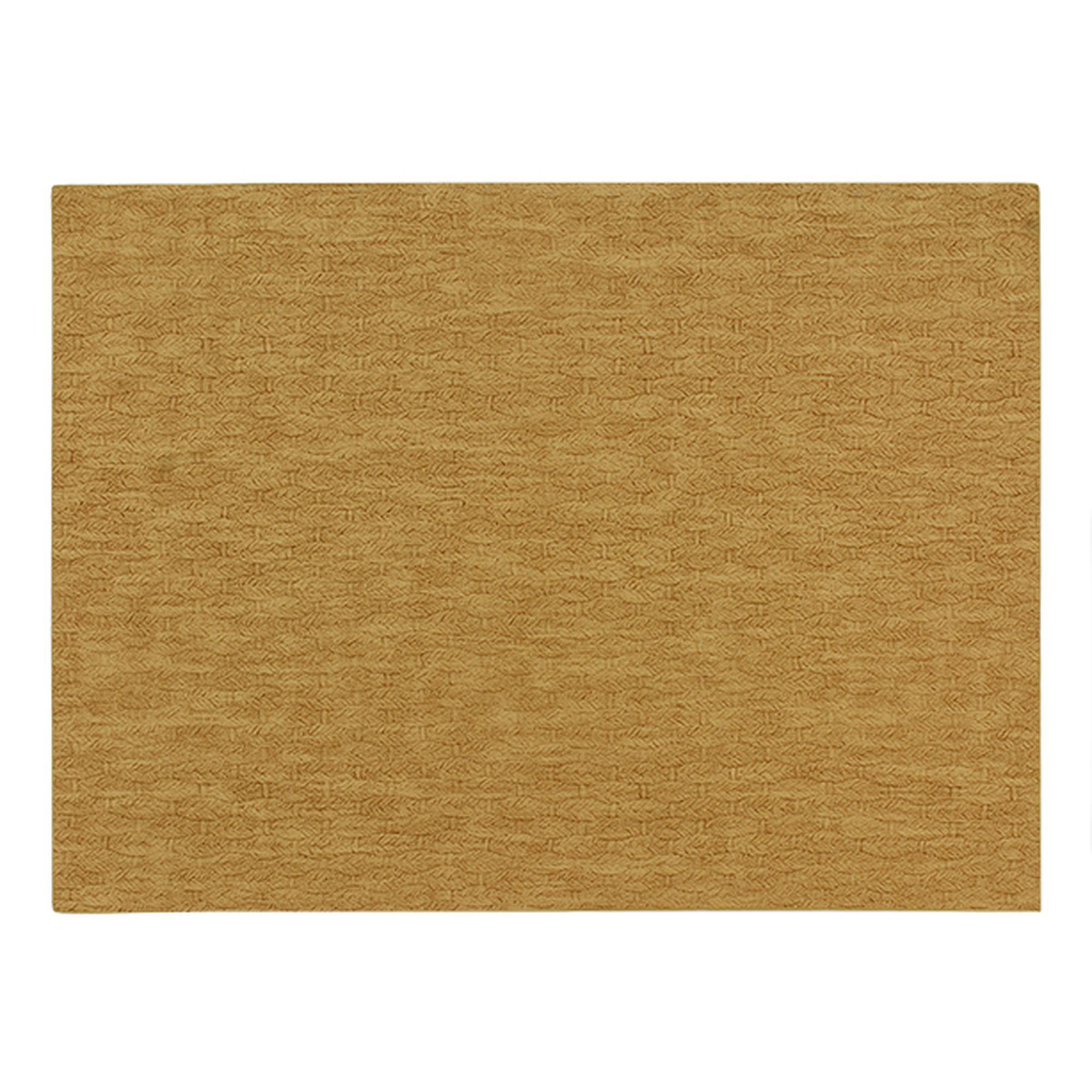 Lot de 6 sets de table en plastique effert cuir tressé marron 43x30cm ICA