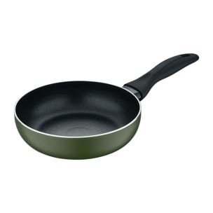 Sartén en aluminio prensado, antiadherente y ligera para cocina diaria, verde